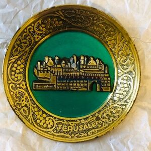 1987 JERUSALEM 4” Brass Plate